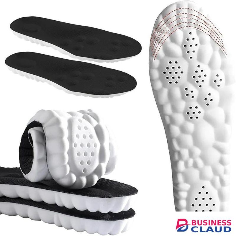 4D Cloud-Like Comfort Soles for Women - Soft Memory Foam Cushioning Insoles - Trim to Fit Steppers Insoles with Arch Support for Foot Pain Relief and Fatigue Reduction-pair