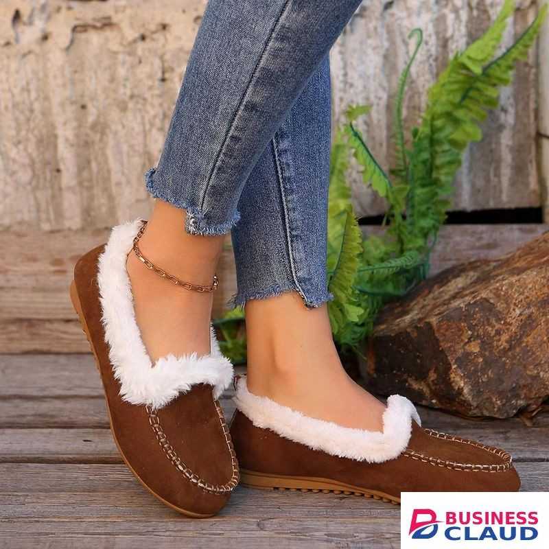 Winter Women's Slip On Plush Warm In Doors Ladies Shoes