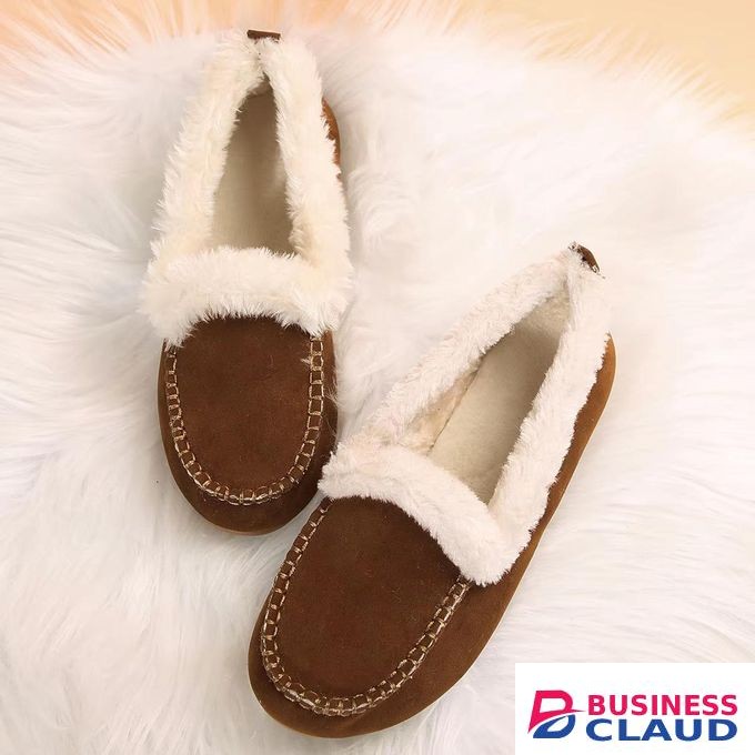 Winter Women's Slip On Plush Warm In Doors Ladies Shoes
