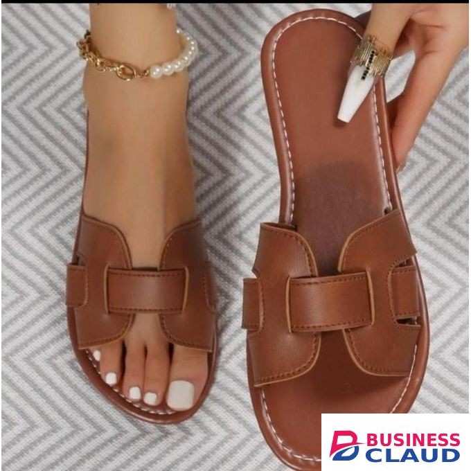 Brown Ladies open shoe