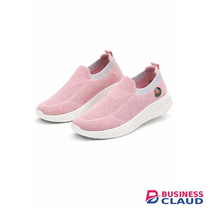 Women Slip-On Knit Sneakers – Lightweight Casual Walking Shoes (Size 36–41)