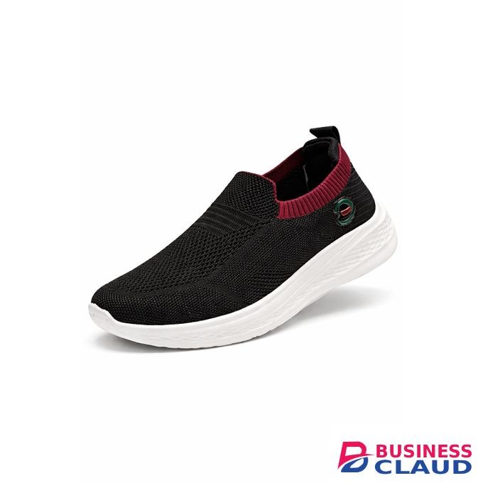 Women Slip-On Knit Sneakers – Lightweight Casual Walking Shoes (Size 36–41)
