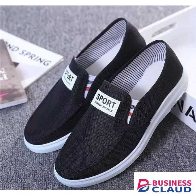 Men'S Men Casual Sneakers – Lightweight Canvas Shoes Black