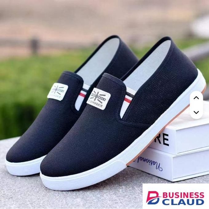 Men'S Men Casual Sneakers – Simple Loafers Lightweight Canvas Shoes Orange