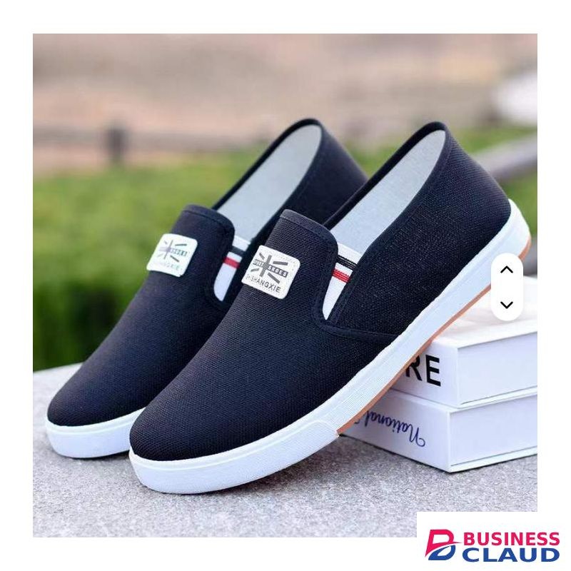 Men'S Men Casual Sneakers – Simple Loafers Lightweight Canvas Shoes Orange