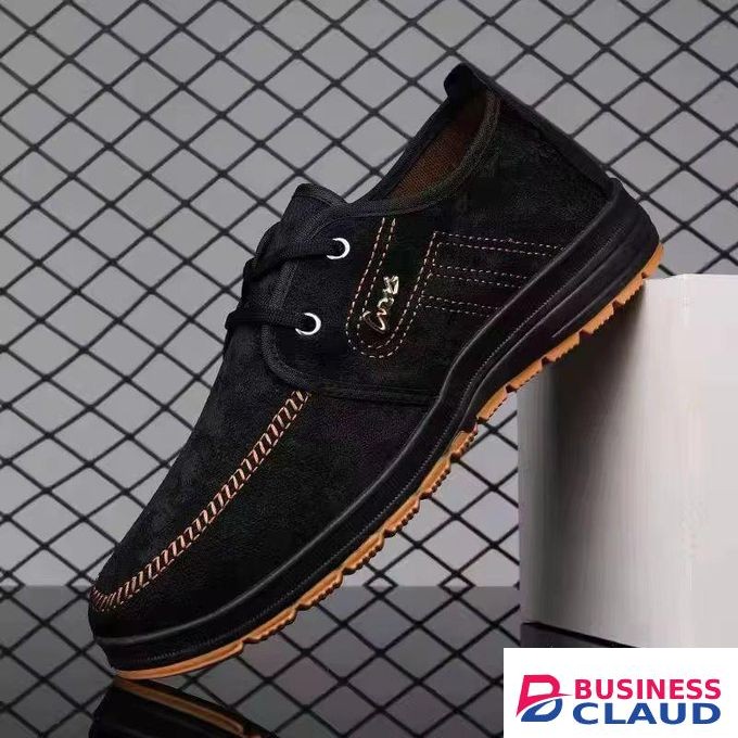Men'S Men comfy Sneakers Canvas Easy to Wear Casual Shoes - Black