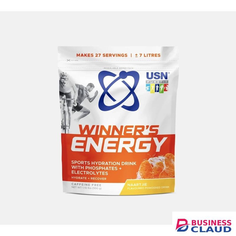 USN Winner's Energy Hydration Drink Powder – Electrolyte Boost for Athletes & Gym Recovery – 500g / 36g Sachets