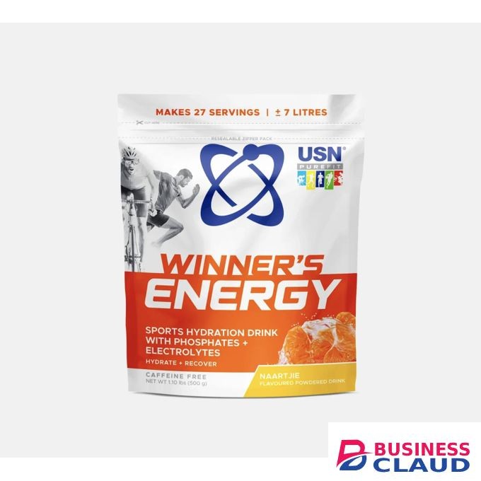 USN Winner's Energy Hydration Drink Powder – Electrolyte Boost for Athletes & Gym Recovery – 500g / 36g Sachets