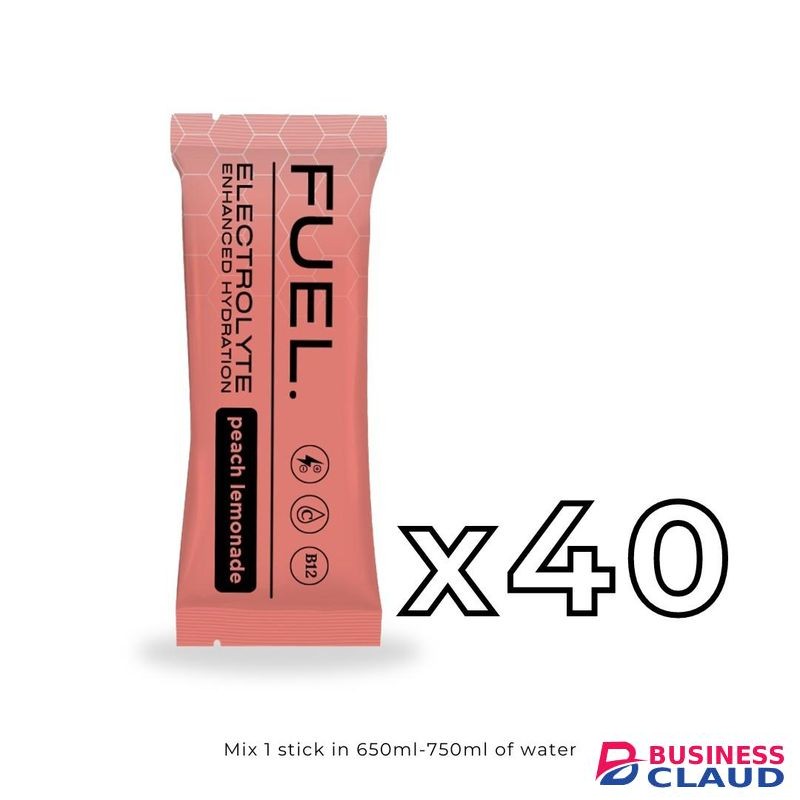 Fuel Electrolyte Enhanced Hydration Powder - Peach Lemonade ORS (40 Pack)