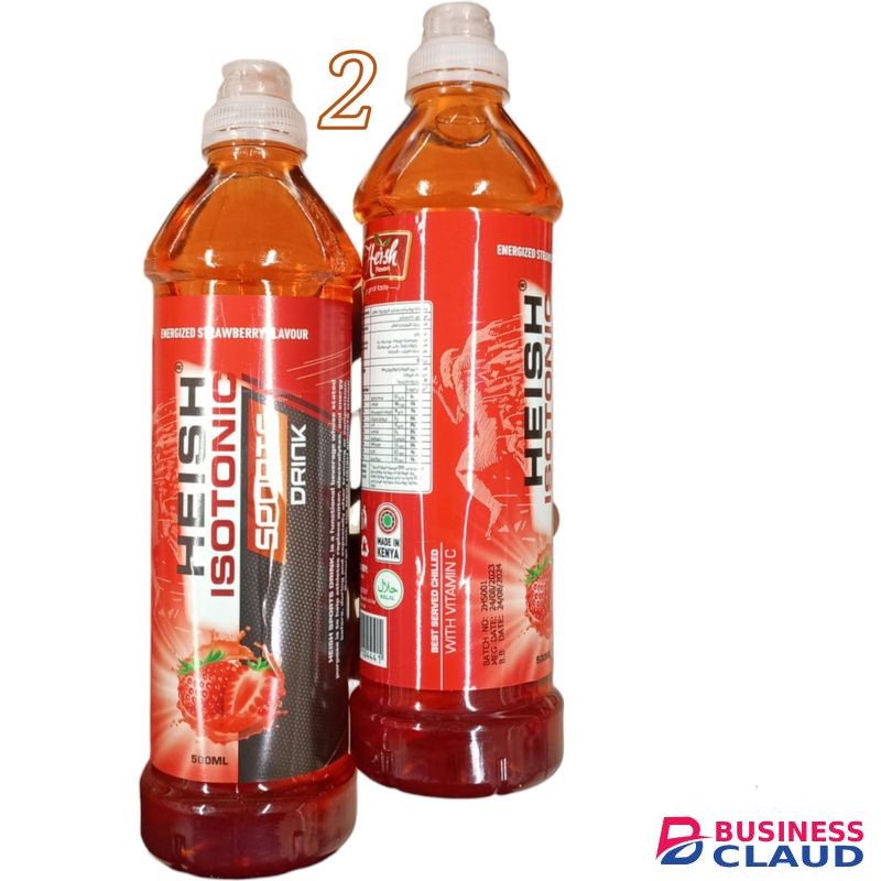 Heish 2X Strawberry ISOTONIC SPORTS DRINK Electrolyte Replacement Hydration Energy Drink