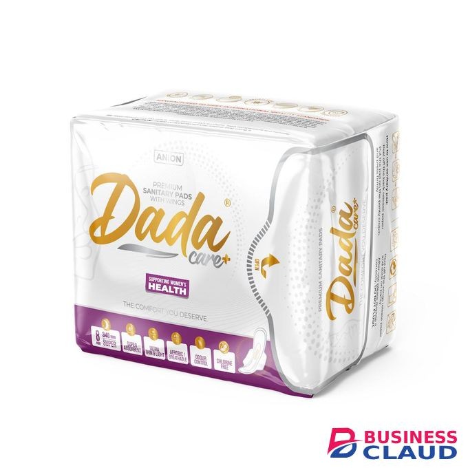 Dadacare Plus PREMIUM SANITARY PAD WITH DOUBLE WINGS - 340mm - HEAVY FLOW (PURPLE)