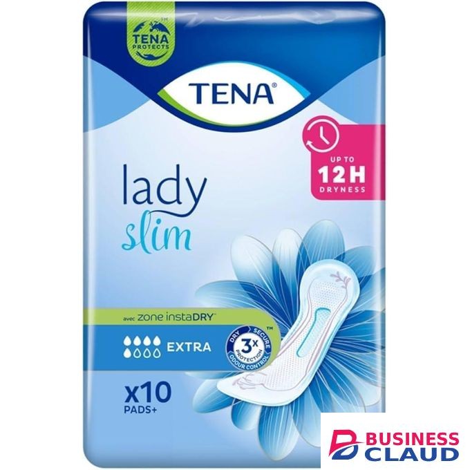 Tena Lady Slim Style Incontinence Lady Extra Liners Upto 12 Hours Dryness Bladder Control Pads Triple Protection from leaks, odour and moisture breathable Textile 10 Units