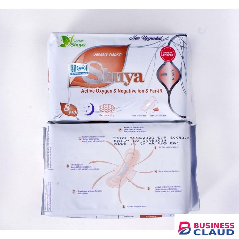 Organic Cotton Anion Overnight Maxi Pads Large for Women with Wings for Heavy Flow, Herbal Scented,Size 330mm