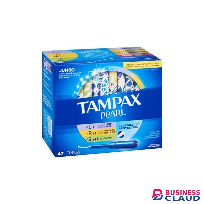 Tampax Feminine Care Pack Bundle Pearl Tampons Jumbo Pack (47 ct)