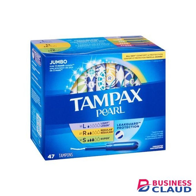 Tampax Feminine Care Pack Bundle Pearl Tampons Jumbo Pack (47 ct)