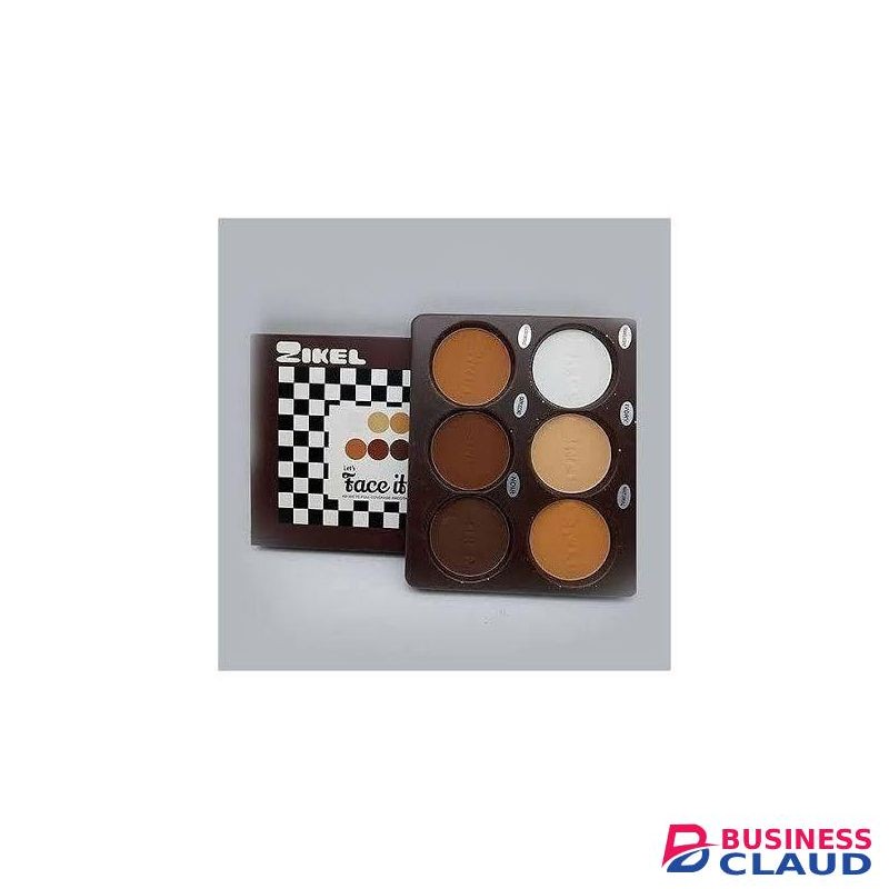 Zikel Face Powder And Foundation Palette.-6 COLORS