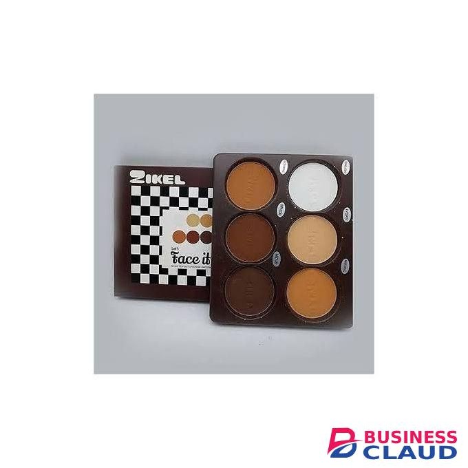Zikel Face Powder And Foundation Palette.-6 COLORS