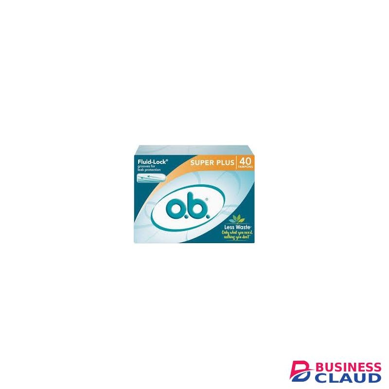 O.B. Tampons Super Plus 40 Count Fluid Lock
