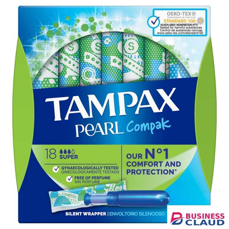Tampax Compak Pearl Super Applicator 18 Tampons