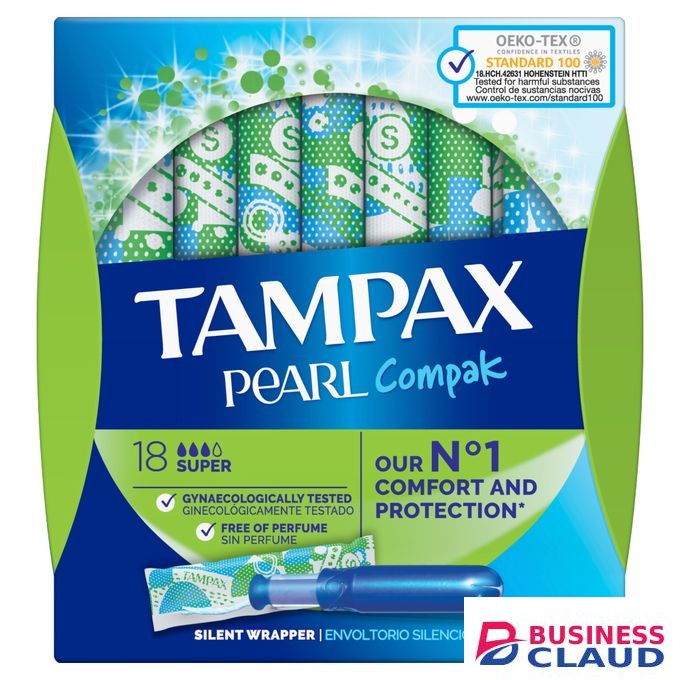 Tampax Compak Pearl Super Applicator 18 Tampons