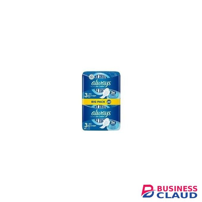 Always Ultra Day & Night Sanitary (Size 3) with Wings 20 Pads