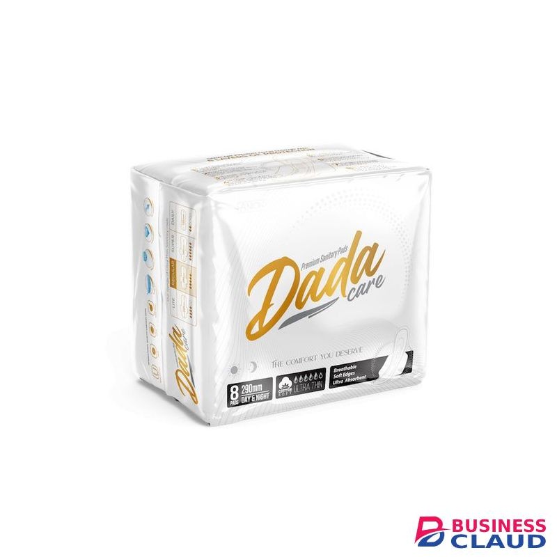 Dadacare Plus PREMIUM SANITARY PAD WITH WINGS - 290mm - (8 Count)
