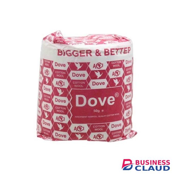 Dove White Absorbent Cotton Wool 200 Grams For Hospitals, Homes, Salons, Barbershop and Hotels
