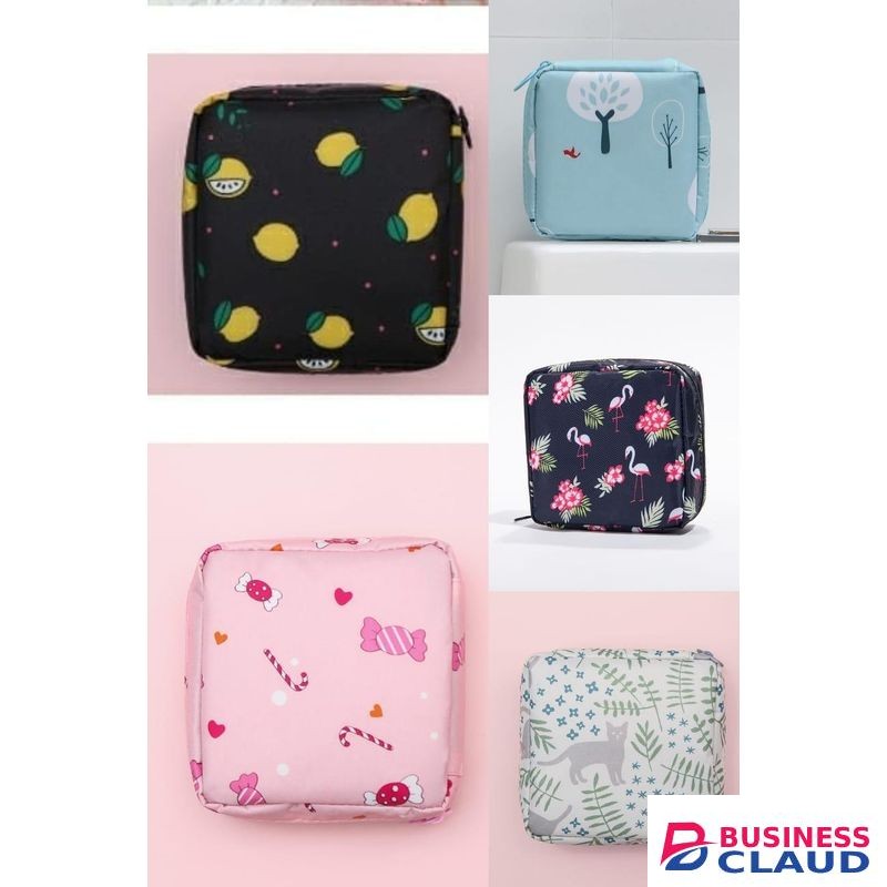 2Pcs Pad Bags for Period, Sanitary Pad Pouch, Sanitary Napkin Storage Bag, Tampon Holder for Purse, Portable First Period Pouches for Teen Girls Ladies Women
