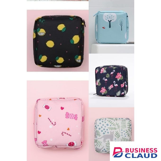 2Pcs Pad Bags for Period, Sanitary Pad Pouch, Sanitary Napkin Storage Bag, Tampon Holder for Purse, Portable First Period Pouches for Teen Girls Ladies Women