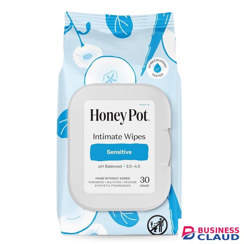 The Honey Pot Company Feminine Wipes - Daily PH Balancing, Fragrance & Sulfate Free Wipes 30 wipes