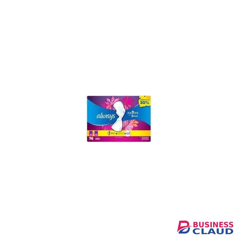 Always Radiant Pads Size 1 Regular Absorbency Scented (76 Count)