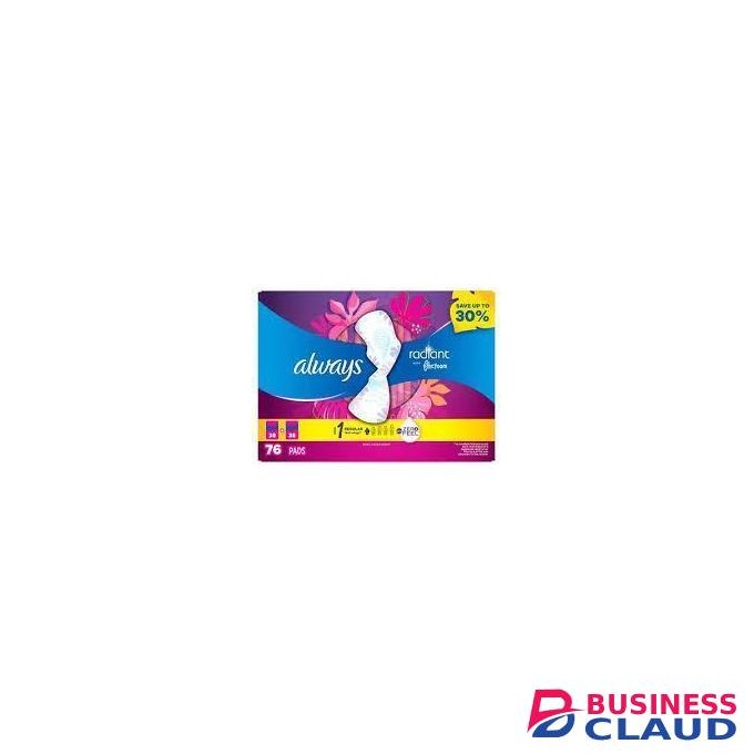 Always Radiant Pads Size 1 Regular Absorbency Scented (76 Count)