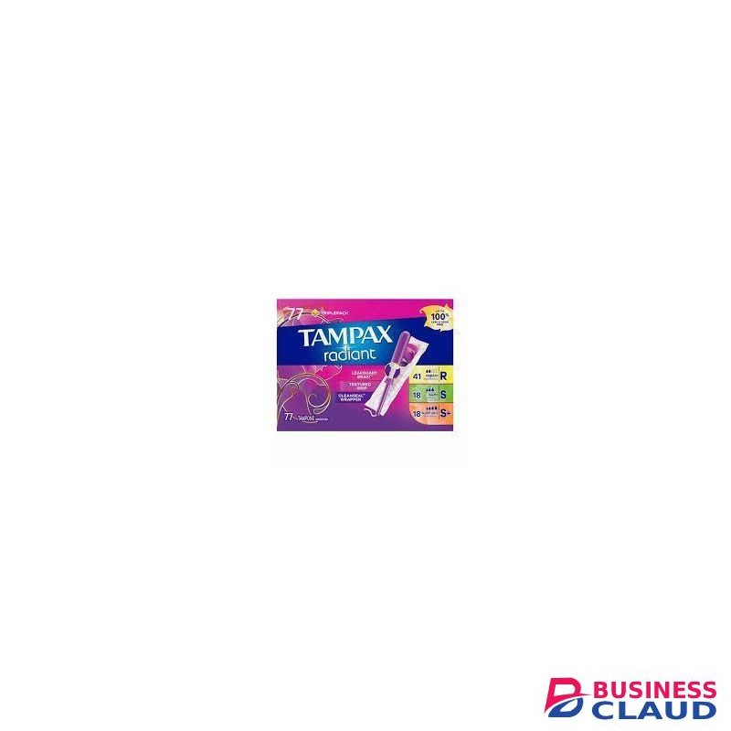 Tampax Radiant Triple Pack - 77 Tampons