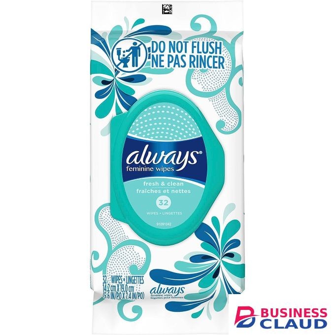 Always Feminine Wipes, Fresh & Clean, Soft Pack, 32 Count