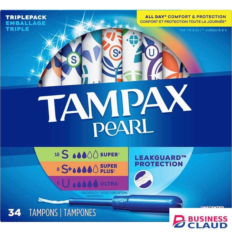 Tampax Pearl Tampons Trio Pack, Super/Super Plus/Ultra Absorbency