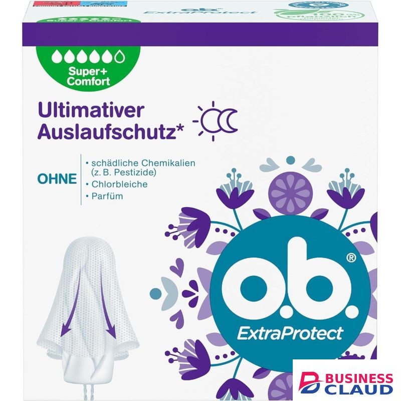 O.B. ExtraProtect Super + Comfort (Pack of 36), Tampons for Very Strong Days, Dynamic Fit Technology & Extra Protective Wings for up to 100% Leakage Protection During The Period