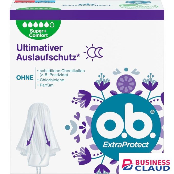 O.B. ExtraProtect Super + Comfort (Pack of 36), Tampons for Very Strong Days, Dynamic Fit Technology & Extra Protective Wings for up to 100% Leakage Protection During The Period