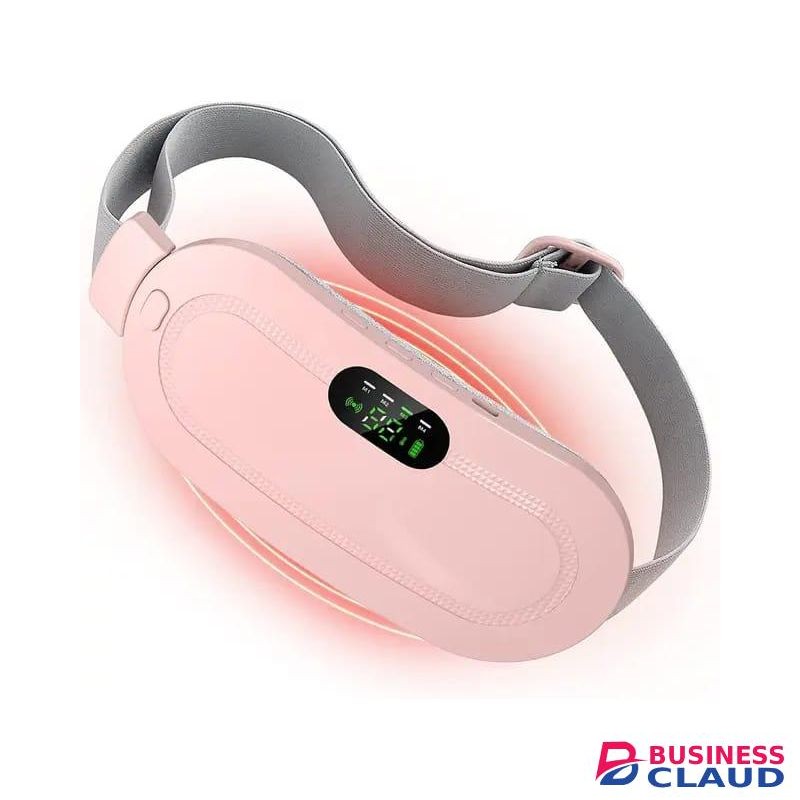 Wireless Menstrual Heating Pad - Portable Electric Waist Belt for Period Cramps Relief with Vibration Massage and Adjustable Temperature