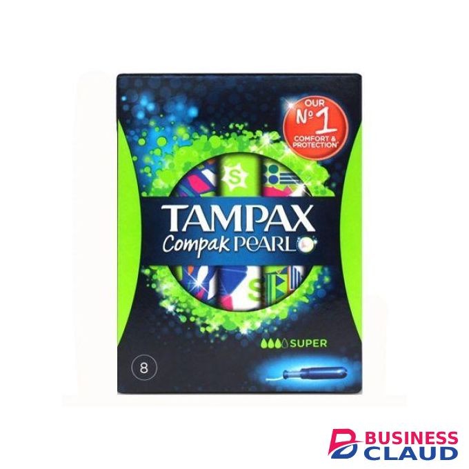 Tampax Compak Pearl Super Applicator 8 Tampons