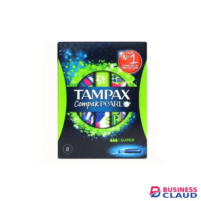 Tampax Compak Pearl Super Applicator 8 Tampons