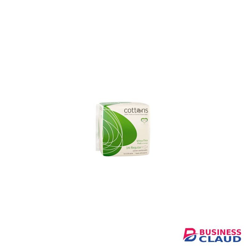 Cottons 100% NATURAL ULTRA-THIN PADS REGULAR 14’S