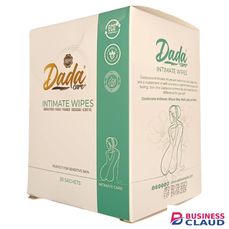 Dada Care INTIMATE WIPES Perfect for Sensitive Skin pH Balanced Non Irritant Alcohol Free jm