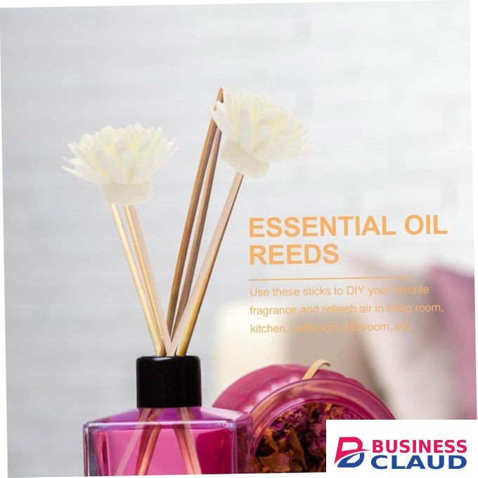 50ml Aromatherapy Glass Bottle Reed Diffuser Set - Long-Lasting Home & Office Air Freshener Scent