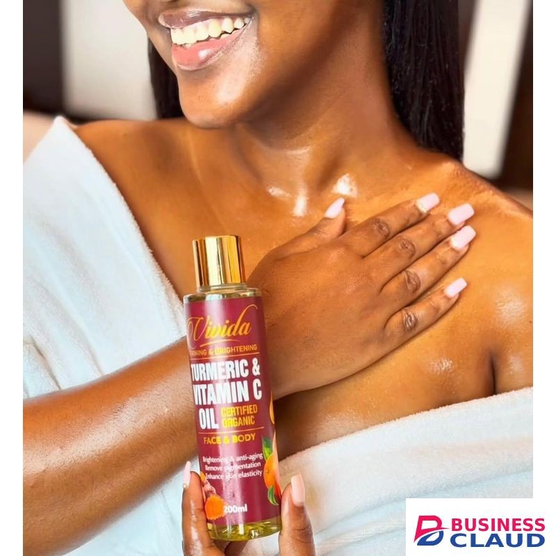 Vivida Turmeric & Vitamin C Oil – Brightening & Glow Boosting Facial Oil (200ml}