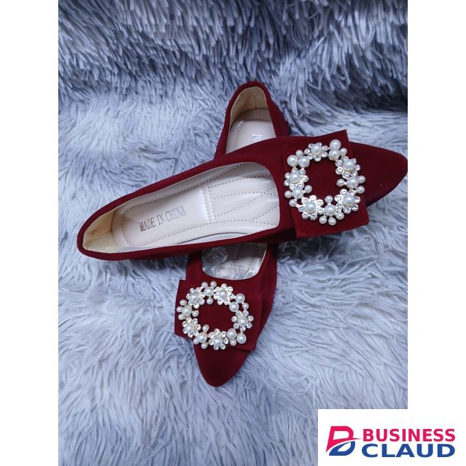 ladies valentine bridal parties flat doll shoe