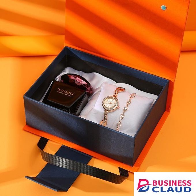 Ladies Gift Set 3in 1 Quality watch, perfume,bracelet _black