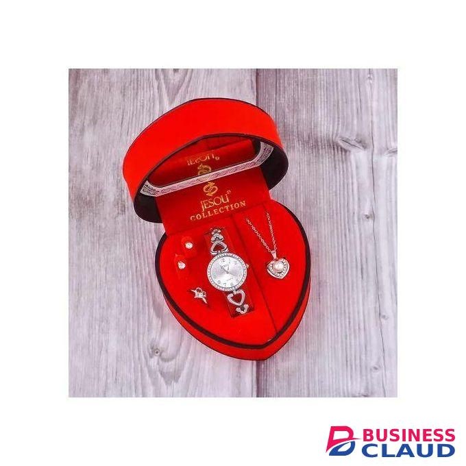 JESOU Ladies Gift set -Watch,Necklace,Ring and Earrings