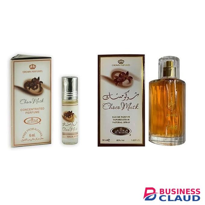 Crown perfumes Choco Musk Vanilla Perfume 50ML Spray + 6ml Perfume Oil