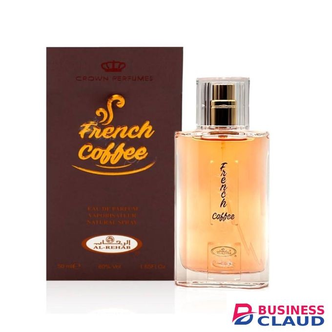 Crown perfumes Al-Rehab French Coffee Perfume Spray with the Scents of Coffee, Vanilla, Caramel, Sugar, Cinnamon, Cocoa 50ml