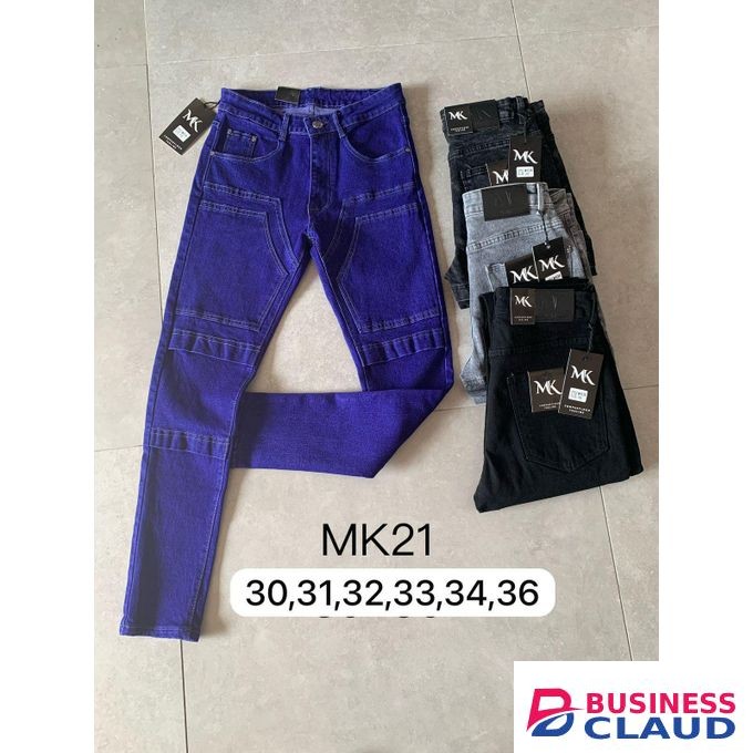 NON-FADE Denim Slim Fit Mens Jeans-MK21 BLUE